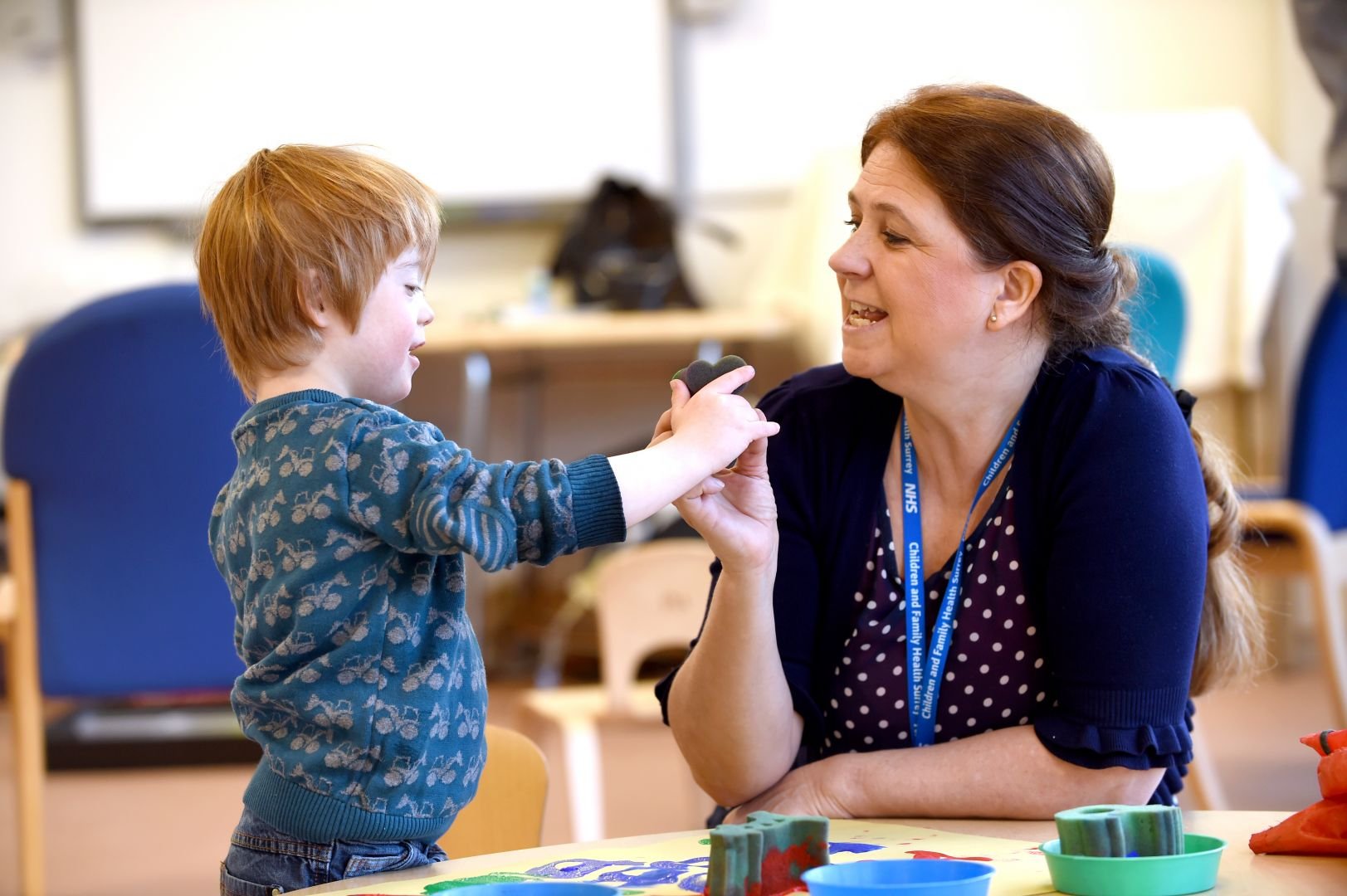 Speech and Language Therapist with Child